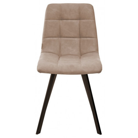 Стул CHILLI SQUARE RU-09 серо-бежевый винтаж, PU / черный каркас М-City