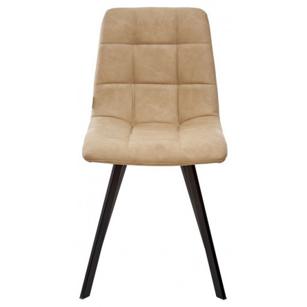 Стул CHILLI SQUARE RU-16 бежевый винтаж, PU / черный каркас М-City