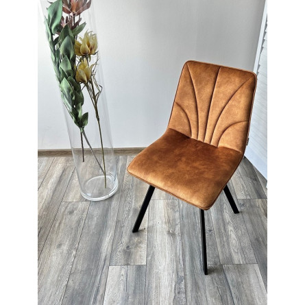 Стул ARFA VT5001-4 античный медный, велюр без "пальчикового" эффекта/ черный каркас М-City