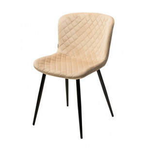 Стул VARESE G062-03 светлый беж, велюр / черный каркас М-City