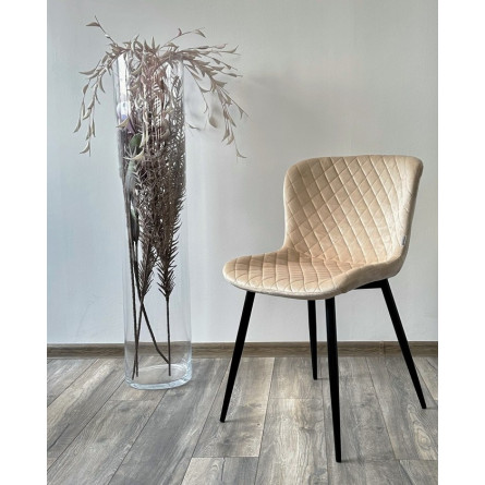 Стул VARESE G062-03 светлый беж, велюр / черный каркас М-City