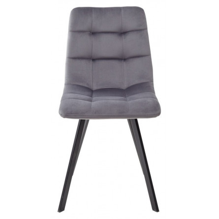 Стул CHILLI SQUARE BLUVEL-14 серый, велюр / черный каркас М-City