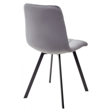 Стул CHILLI SQUARE BLUVEL-14 серый, велюр / черный каркас М-City