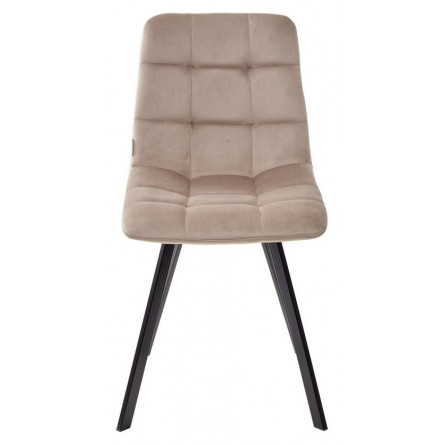 Стул CHILLI SQUARE BLUVEL-40 бежевый, велюр / черный каркас М-City