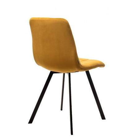 Стул CHILLI SQUARE BLUVEL-68 желтый, велюр / черный каркас М-City