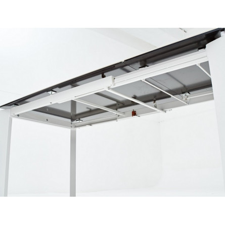 Стол CORNER 120 MATTE STATUARIO Белый мрамор матовый керамика, стекло/ белый каркас М-City