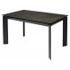 Стол CREMONA 140 KL-116 Черный мрамор матовый, итальянская керамика/ черный каркас М-City
