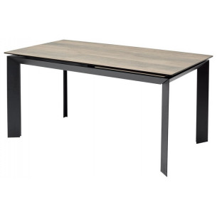 Стол CREMONA 140 KL-61 под дерево, итальянская керамика/ черный каркас М-City