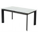 Стол CREMONA 140 KL-99 Белый мрамор матовый, итальянская керамика / черный каркас М-City