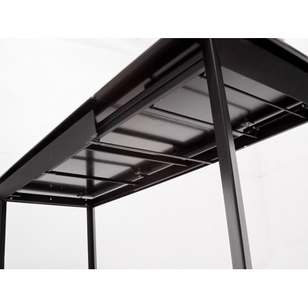 Стол CREMONA 140 MATTE STATUARIO Белый мрамор матовый, керамика/ черный каркас М-City