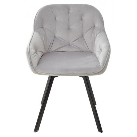Стул GALE BLUVEL-03 LIGHT GREY, велюр/ черный каркас, поворот.360 град., М-City