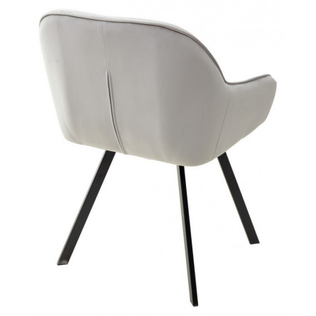 Стул GALE BLUVEL-03 LIGHT GREY, велюр/ черный каркас, поворот.360 град., М-City