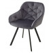 Стул GALE BLUVEL-14 GREY, велюр/ черный каркас, поворот.360 град., М-City