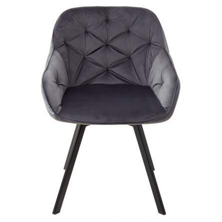 Стул GALE BLUVEL-14 GREY, велюр/ черный каркас, поворот.360 град., М-City