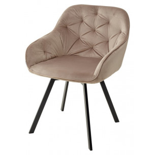Стул GALE BLUVEL-40 BEIGE, велюр/ черный каркас, поворот.360 град. М-City