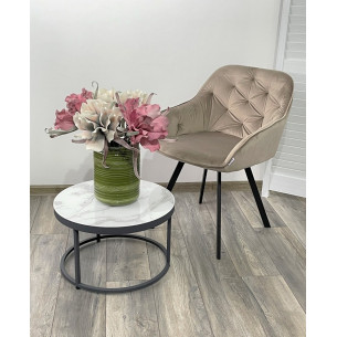 Стул GALE BLUVEL-40 BEIGE, велюр/ черный каркас, поворот.360 град. М-City