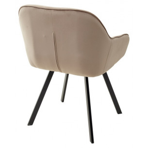 Стул GALE BLUVEL-40 BEIGE, велюр/ черный каркас, поворот.360 град. М-City