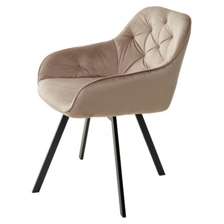 Стул GALE BLUVEL-40 BEIGE, велюр/ черный каркас, поворот.360 град. М-City