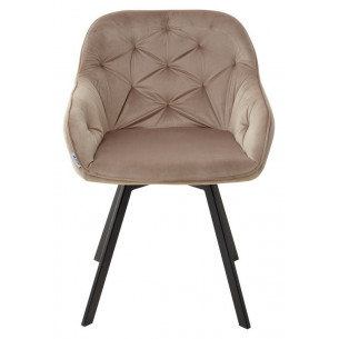 Стул GALE BLUVEL-40 BEIGE, велюр/ черный каркас, поворот.360 град. М-City