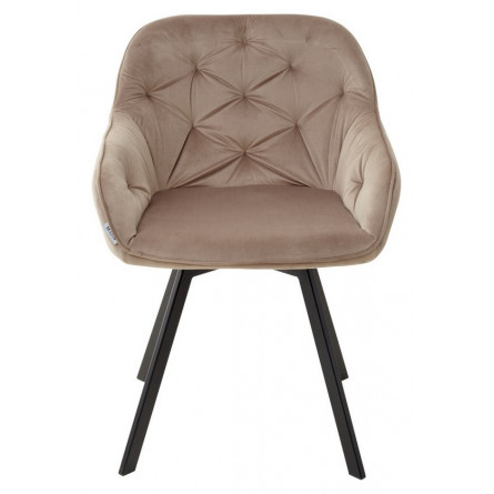 Стул GALE BLUVEL-40 BEIGE, велюр/ черный каркас, поворот.360 град. М-City