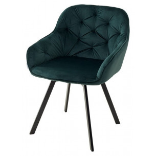 Стул GALE BLUVEL-78 GREEN, велюр/ черный каркас, поворот.360 град., М-City