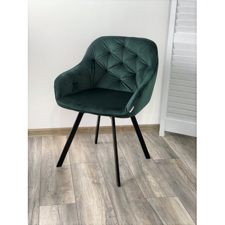 Стул GALE BLUVEL-78 GREEN, велюр/ черный каркас, поворот.360 град., М-City