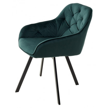 Стул GALE BLUVEL-78 GREEN, велюр/ черный каркас, поворот.360 град., М-City