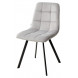 Стул CHILLI SQUARE BLUVEL-03 светло-серый, велюр / черный каркас М-City