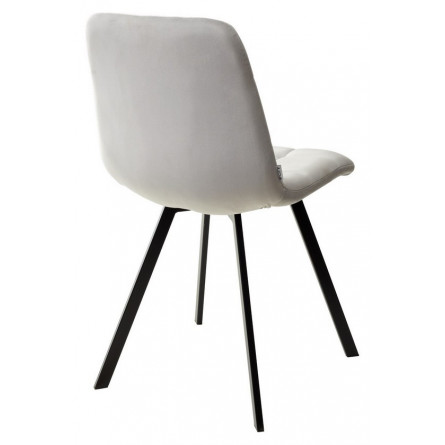 Стул CHILLI SQUARE BLUVEL-03 светло-серый, велюр / черный каркас М-City