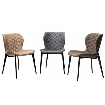 Стул КЛОД, цвет Kiprus-03 Латте, искусственная замша / черный каркас М-City