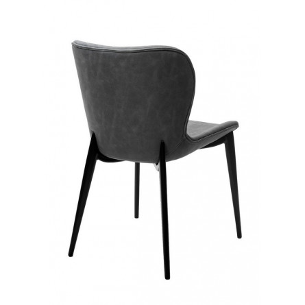 Стул КЛОД, цвет Kiprus-12 Темно-серый, искусственная замша / черный каркас М-City