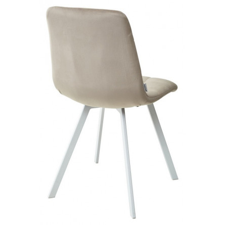 Стул CHILLI SQUARE G108-10 светлый кварц, велюр/ белый каркас М-City
