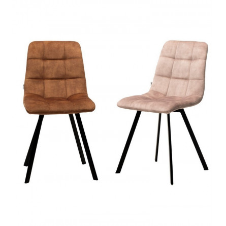 Стул CHILLI SQUARE VT5001-2 античный бежевый, велюр без "пальчиковый"/ черный каркас М-City