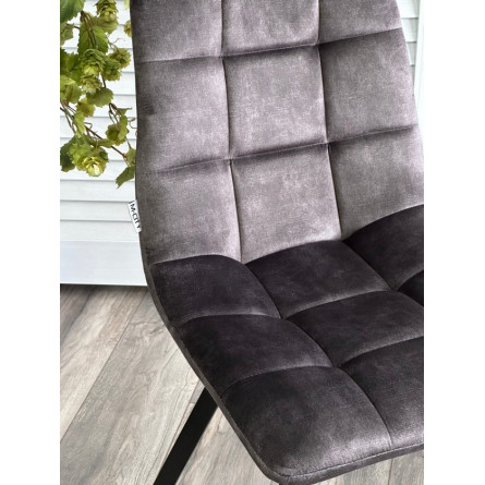 Стул CHILLI SQUARE VT5001-3 античный серый, велюр без "пальчиковый"/ черный каркас М-City