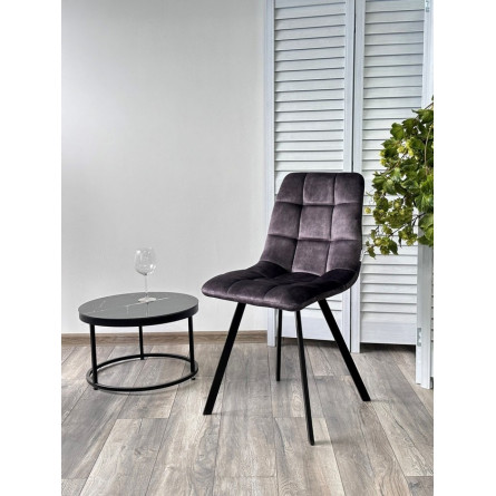 Стул CHILLI SQUARE VT5001-3 античный серый, велюр без "пальчиковый"/ черный каркас М-City