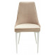 Стул NEPAL-P БЕЖЕВЫЙ 5, велюр/ белый каркас М-City Стул NEPAL-P БЕЖЕВЫЙ 5, велюр/ белый каркас М-City