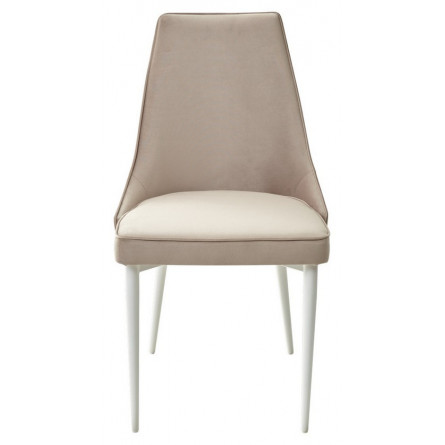 Стул NEPAL-P ЛАТТЕ 25, велюр/ белый каркас М-City