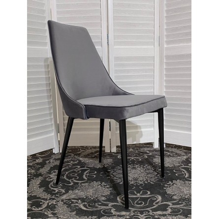 Стул NEPAL-P СЕРЫЙ 27, велюр/ черный каркас М-City