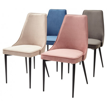 Стул NEPAL-P СЕРЫЙ 27, велюр/ черный каркас М-City