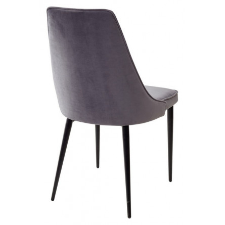 Стул NEPAL-P СЕРЫЙ 27, велюр/ черный каркас М-City