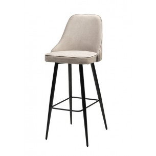 Барный стул NEPAL-BAR ЛАТТЕ 25, велюр/ черный каркас (H78cm) М-City