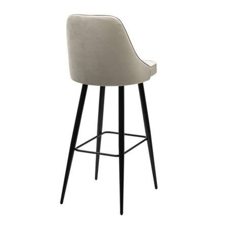 Барный стул NEPAL-BAR ЛАТТЕ 25, велюр/ черный каркас (H78cm) М-City