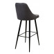 Барный стул NEPAL-BAR СЕРЫЙ 27, велюр/ черный каркас (H78cm) М-City Барный стул NEPAL-BAR СЕРЫЙ 27, велюр/ черный каркас (H78cm) М-City