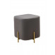 Пуф для гостиной OTTO, цвет Velutto 32 Антрацитовый, велюр / золотой каркас М-City