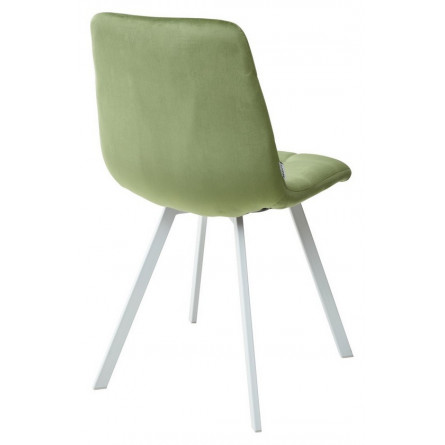 Стул CHILLI SQUARE G108-27 террариумный мох, велюр/ белый каркас М-City