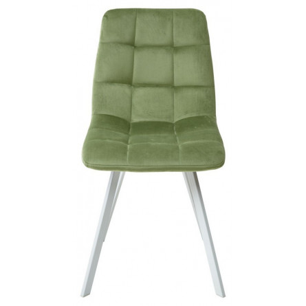 Стул CHILLI SQUARE G108-27 террариумный мох, велюр/ белый каркас М-City