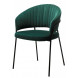 Стул JUST, цвет Velutto 33 Изумрудный, велюр / черный каркас М-City