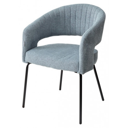 Стул SNUG WZ2042-14 морская волна, фактурный велюр/ черный каркас, M-City