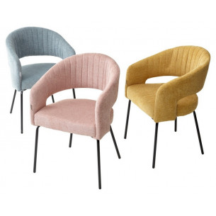 Стул SNUG WZ2042-14 морская волна, фактурный велюр/ черный каркас, M-City