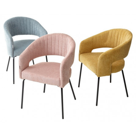 Стул SNUG WZ2042-14 морская волна, фактурный велюр/ черный каркас, M-City